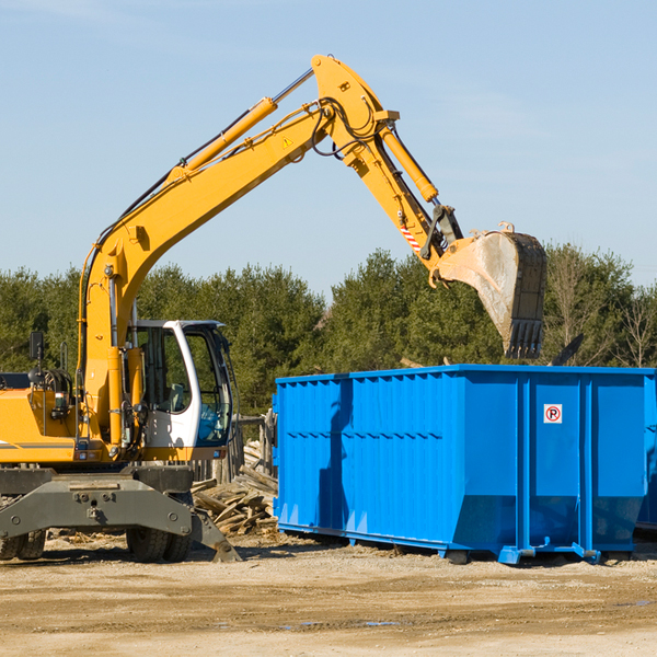 what size residential dumpster rentals are available in Yolyn WV